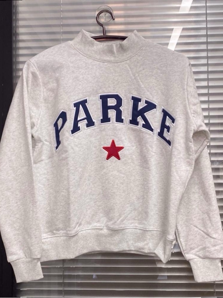 Parke Heather Gray Varsity Star Mock Neck Sweatshirt | Soft & Cool